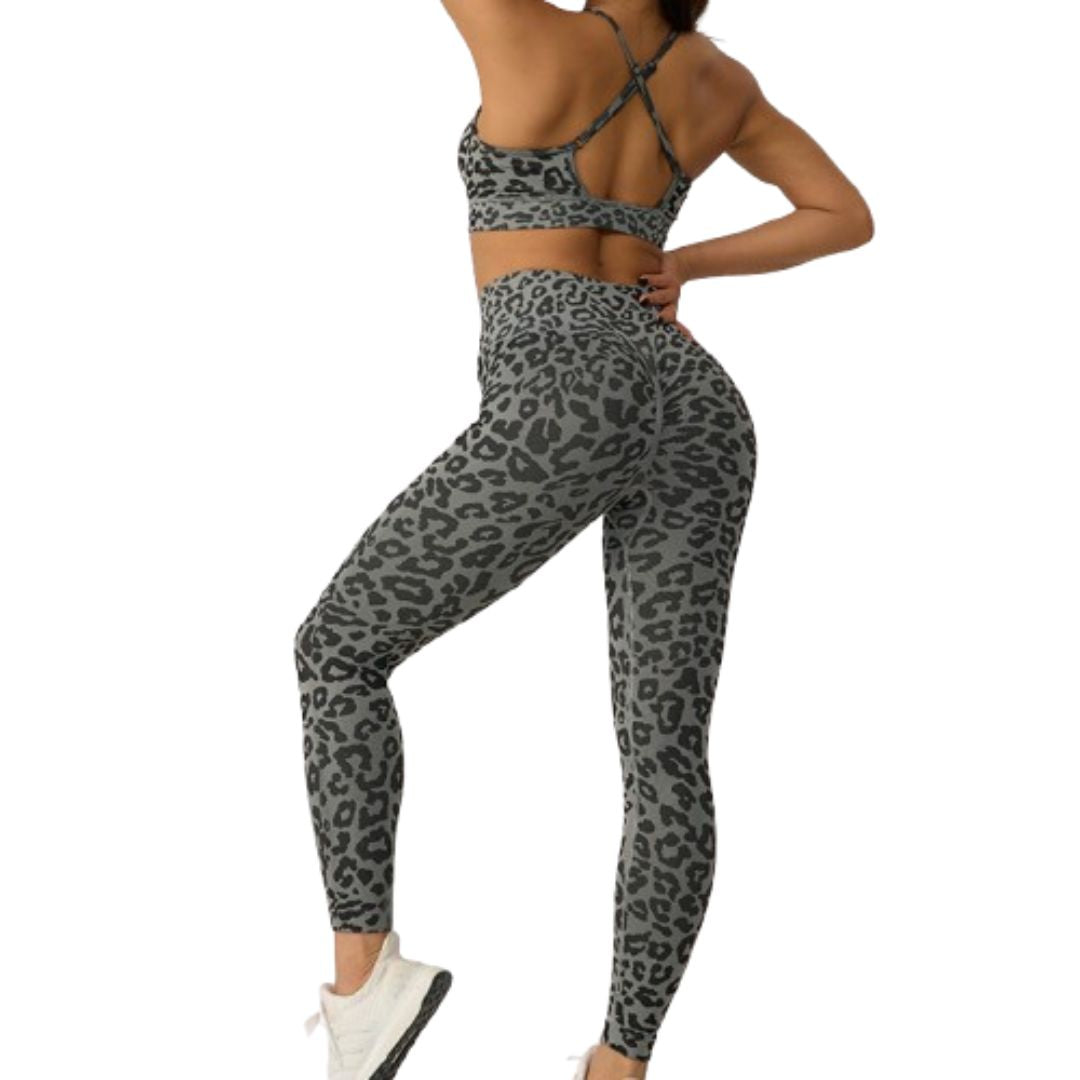 Yoga Leggings Damen Leo Zwart